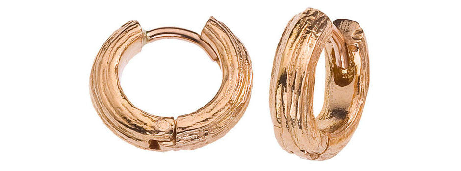 Gold Branch Huggie Earrings