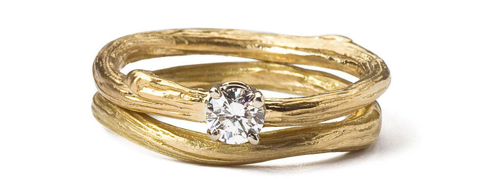 Ideal Twig Bridal Ring Set